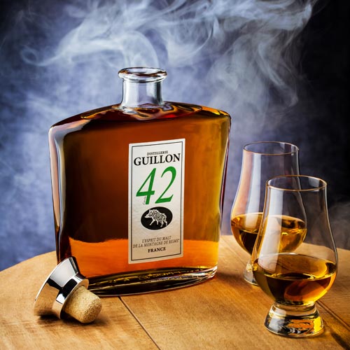 Publicité Whisky alcool malt Guillon - Frédéric LECHAT, photographe publicitaire.