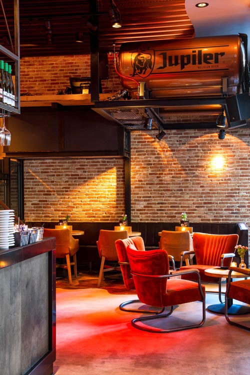 Reportage design et intgration Jupiler bar restaurant Cornelis, Rotterdam, Pays-Bas - Frdric LECHAT, photographe publicitaire.