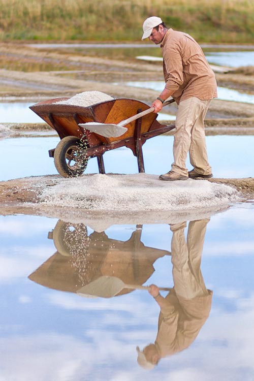 Rcolte du sel marais salants de Gurande - Frdric LECHAT, photographe de reportage.